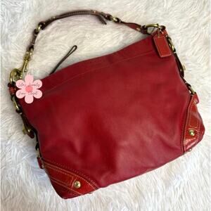y2k COACH 2007 Red Carly 10615 Shoulder Bag